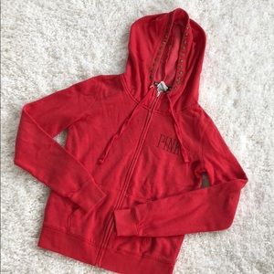 VS PINK Red Studded Hoodie